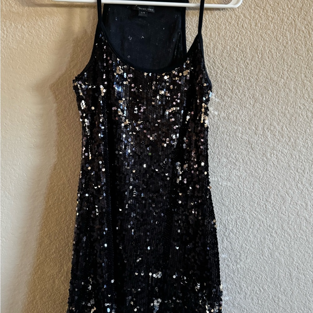 Forever 21 Black Sequin Mini Dress